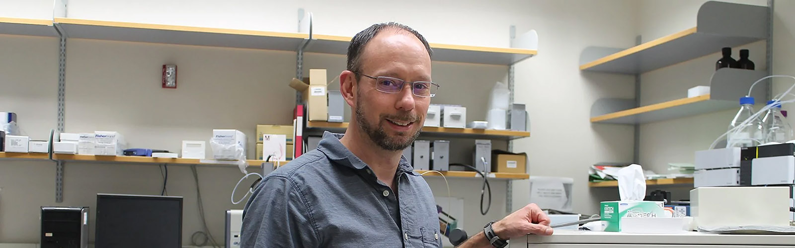 Tim Bugni in his lab