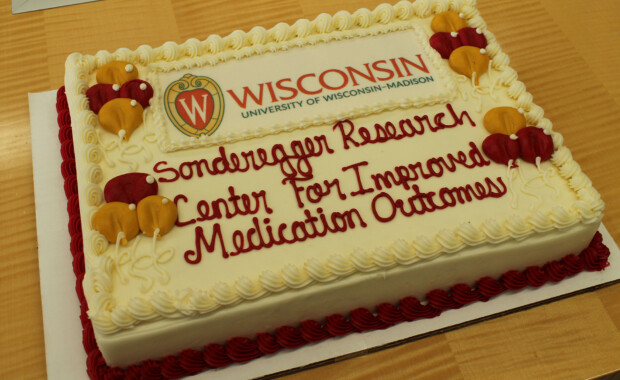 Cake celebrating the Sonderegger Research Center Open House