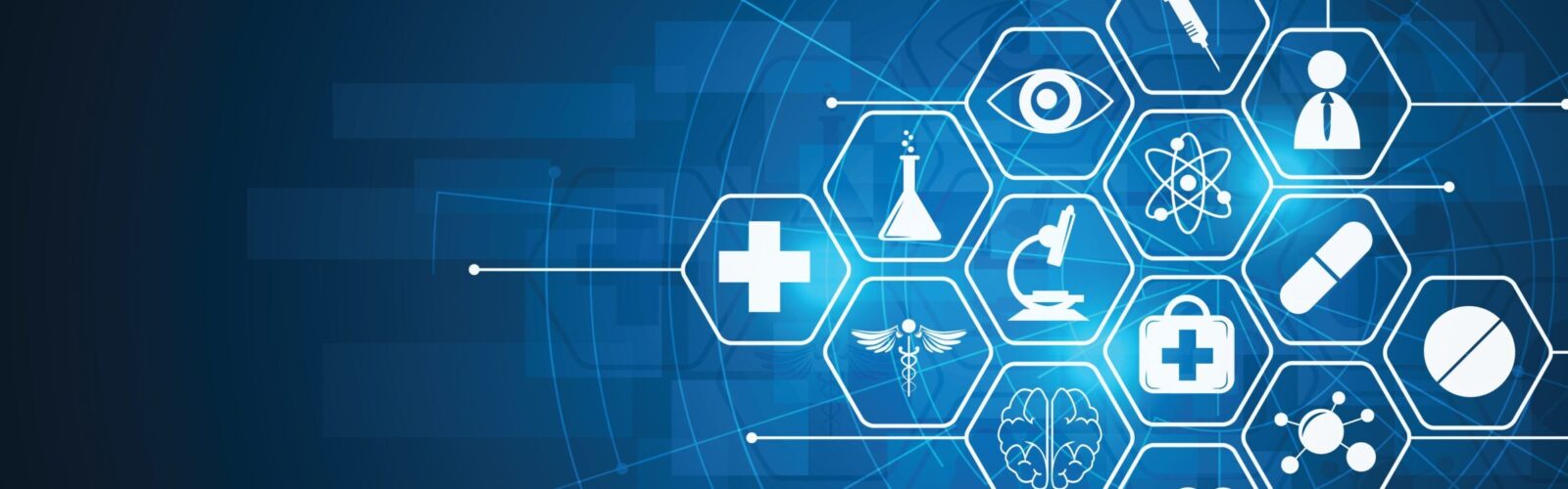honeycomb layout of various medical symbols