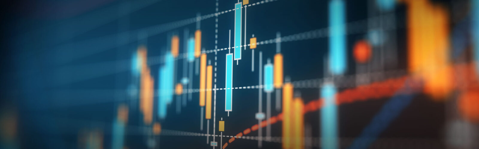 line graph on a screen