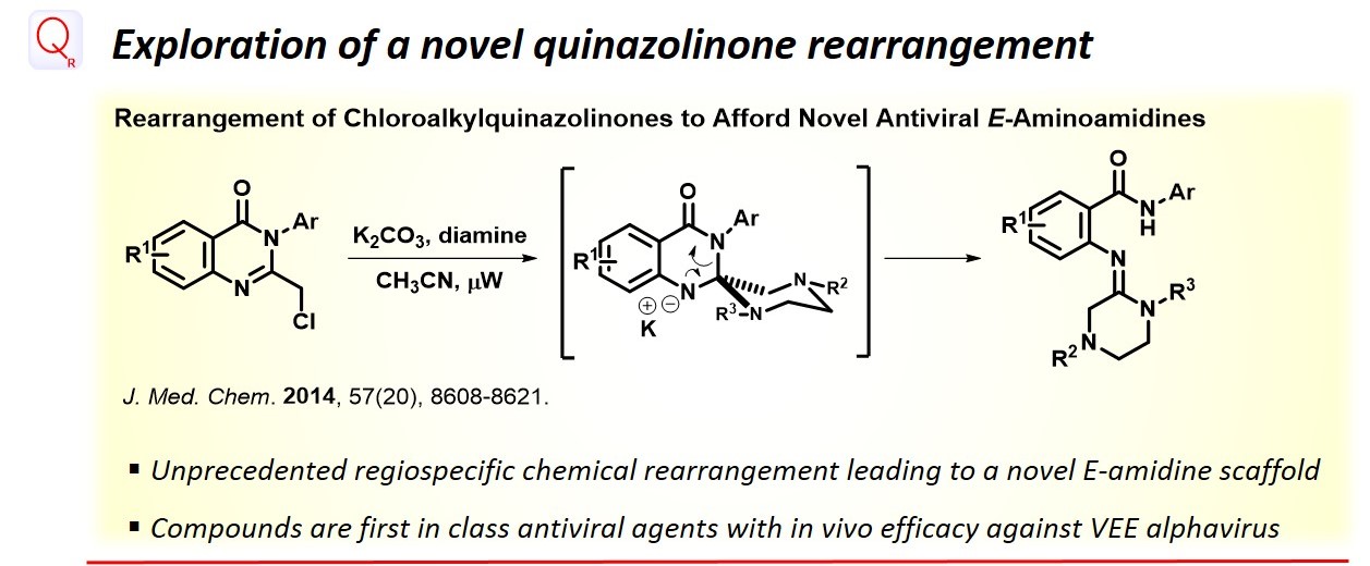 Diagram of the Exploration of a novel quinazolinone rearrangement