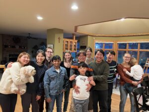 Happy Thanksgiving party for Hong Lab