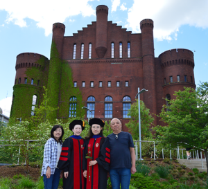 Ao family and Jiaoyang after Hooding Ceremony