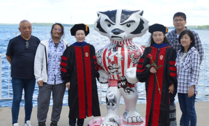 Ao family, Ziyoung, and Jiaoyang after Hooding Ceremony