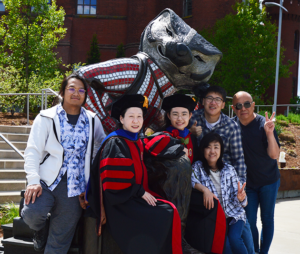 Ao family, Ziyong, and Jiaoyang after Hooding Ceremony