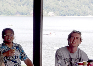 Ziyong and Matt at Devil's lake BBQ