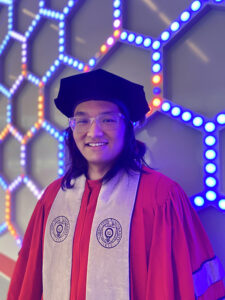 Ziyong Hong in his graduation regalia