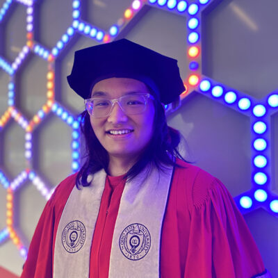 Ziyong Hong in his graduation regalia