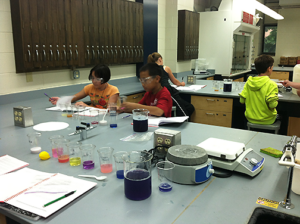College for Kids in lab