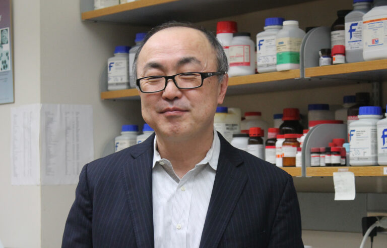 Professor Glen Kwon in his lab at School of Pharmacy