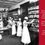 image from 1915 of Native American students filling prescriptions.
