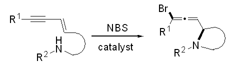 Graphical abstract image for Tang pub "Intramolecular 1,4-Addition of Nitrogen Nucleophile and Bromine Electrophile to Conjugated 1,3-Enyne"