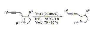 Graphical abstract for Tang article "Intramolecular Hydroamination of Conjugated Enyes"