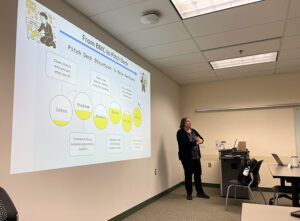 Aimee talks about the Pitch Deck Structure in a research presentation