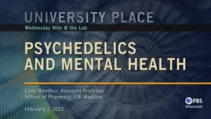 Title page for Wenthur's talk on Psychedelics and Mental Health