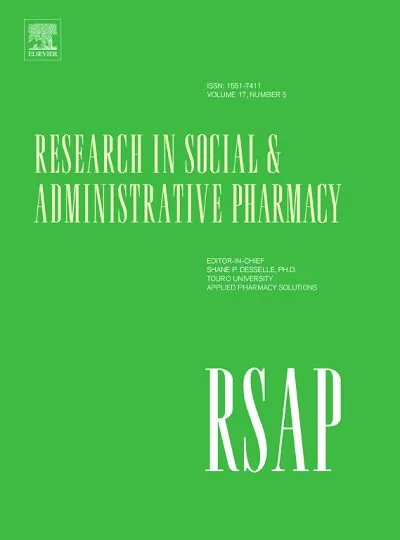 cover of Research in Social & Administrative Pharmacy journal