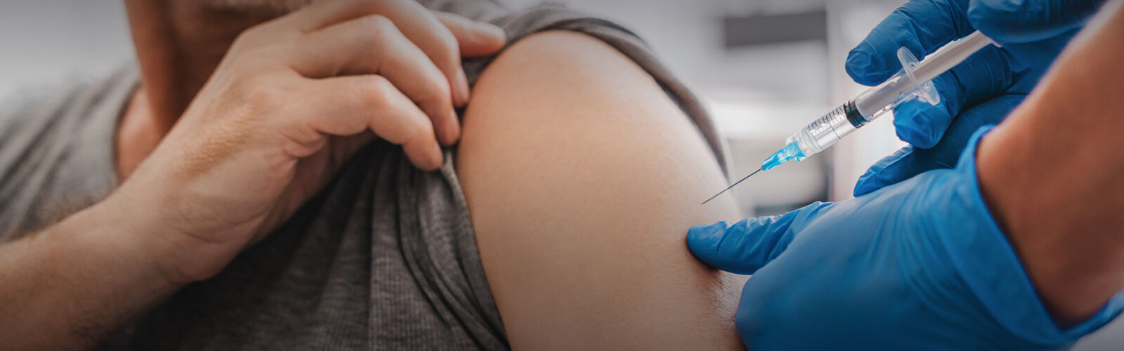 stock image of someone getting a vaccination