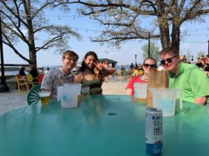 Wenthur lab members drinking at the Terrace