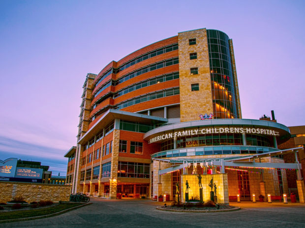 Street view of the American Family Children's Hospital