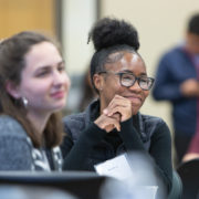 Incoming pharmacy students attend an orientation seession