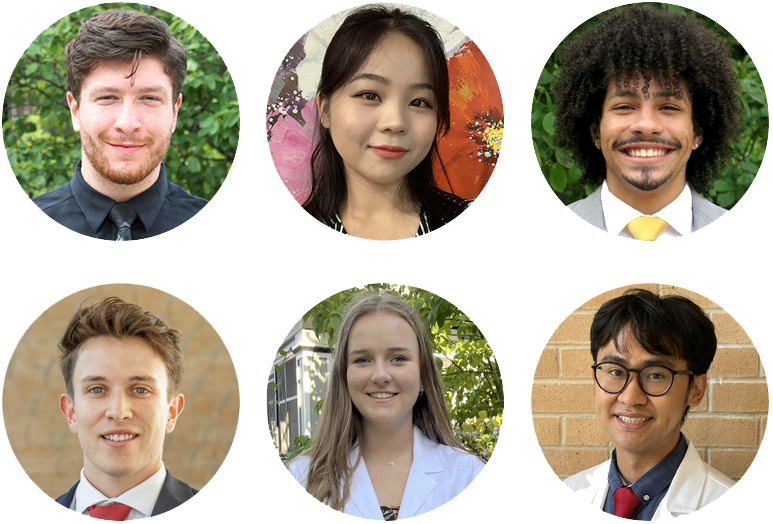 Headshots of 6 School of Pharmacy student ambassadors