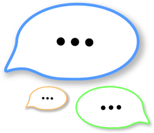 graphic of word bubbles