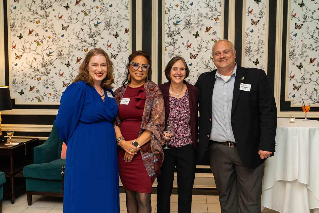 Peter and Ann Lewandowski pose with Lynne Taylor and Yolanda Tolson.