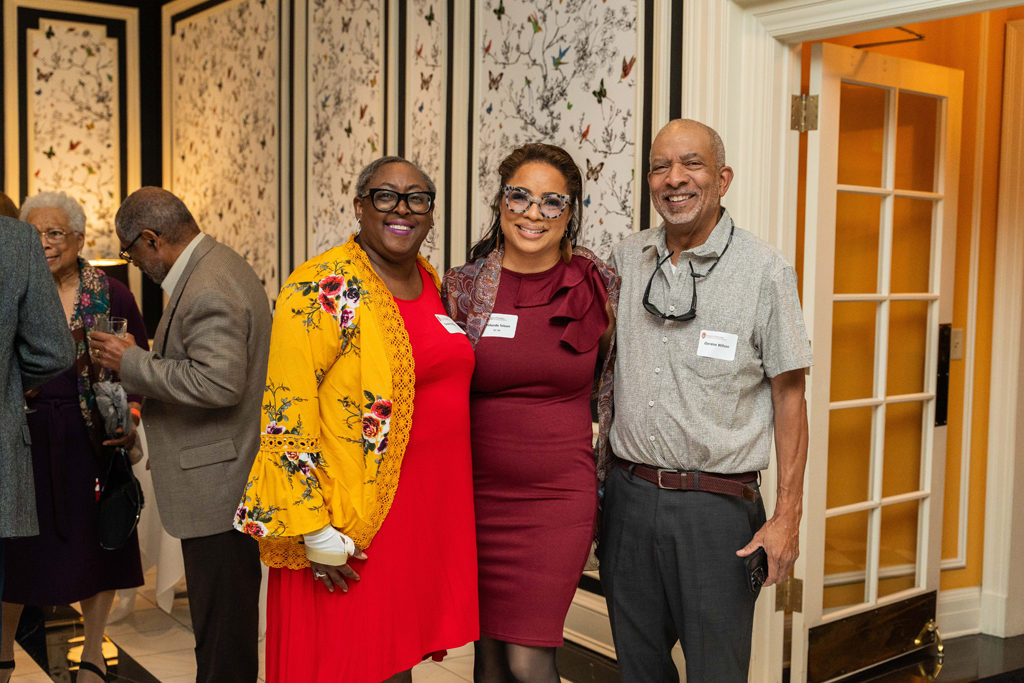 Yolanda Tolson poses with Gordon Wilson and a female attendee.