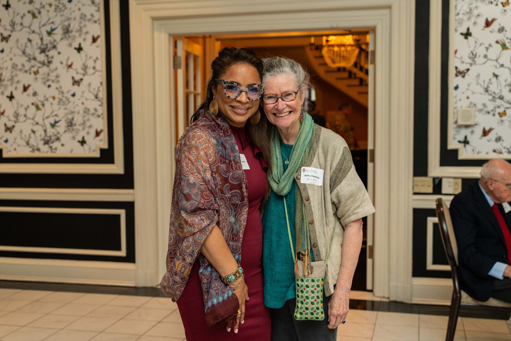 Yolanda Tolson and Betty Chewning pose for a photo