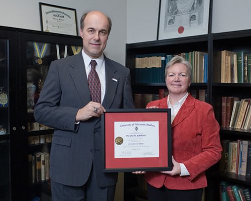 Citation recipient Dr. Duane Kirking with Dean Jeanette Roberts