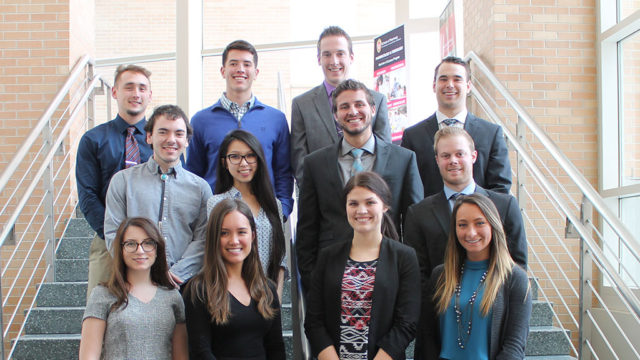 (top row, left to right) Jalen McMartin, Gregory Norsten, Graham Edwardson, Dean Bowen, (second row) Nicholas Friedlander, Angeline Ngo, Griffin Budde, Bernard Brooks, (front row) Karolina Myrda, Mercedes Kile, Paige Edwards, and Tessa Burghardt.