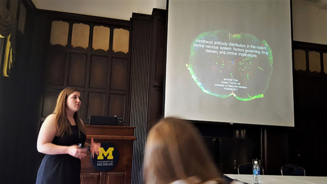 photo of Michelle Pizzo presenting