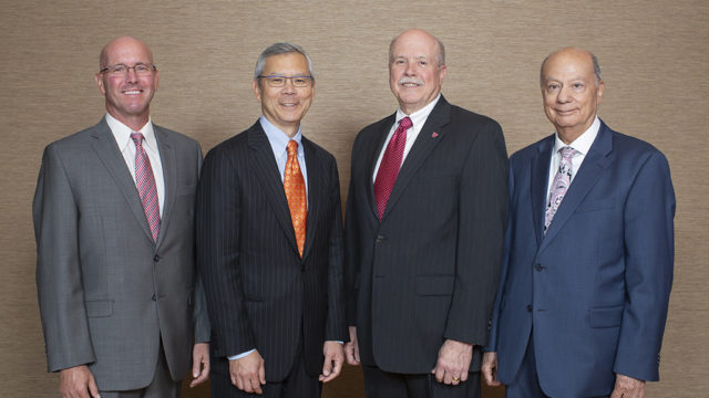 Chris Decker, Roger Tung, James De Muth, and Ibrahim Jalal standing together