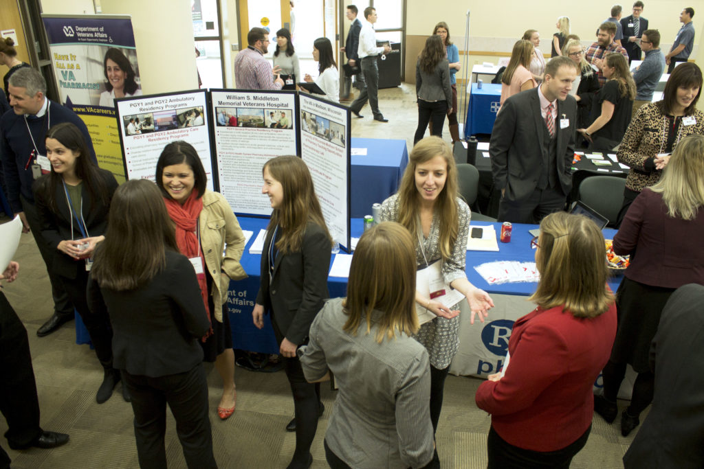 The 2018 Pharmacy Career Fair introduced current PharmD students to practitioners and potential employers from around Wisconsin and the Midwest.