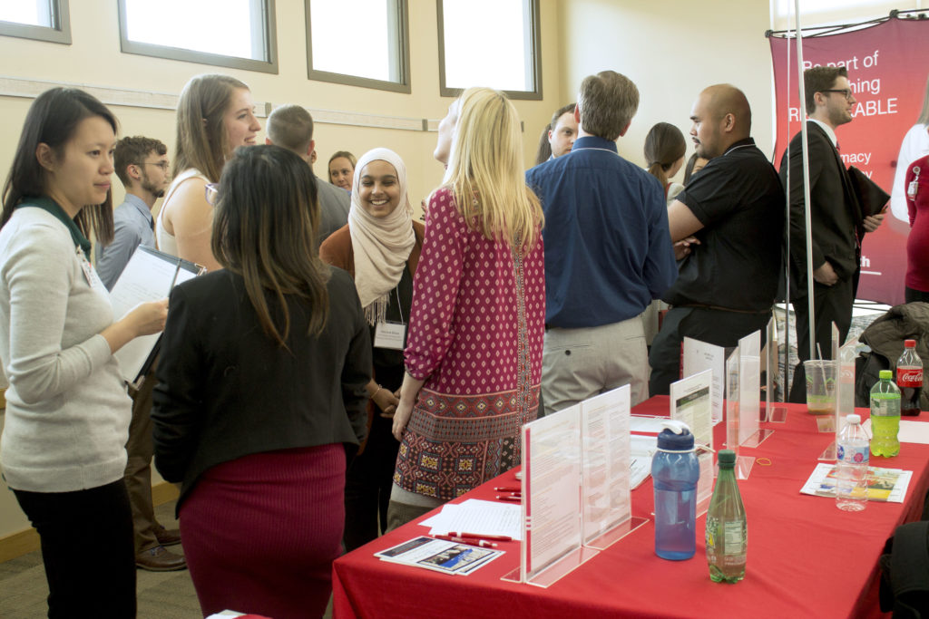 The 2018 Pharmacy Career Fair introduced current PharmD students to practitioners and potential employers from around Wisconsin and the Midwest.