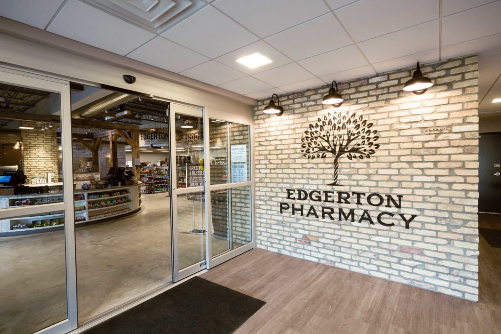 Entrance to Edgerton Pharmacy