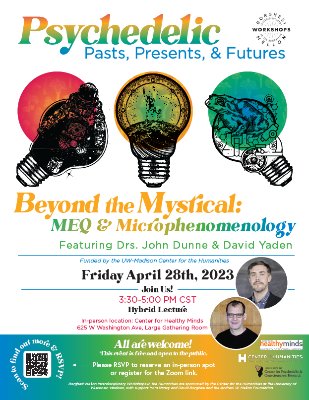 Poster for "Beyond the Mystical: MEQ & Microphenomenology"