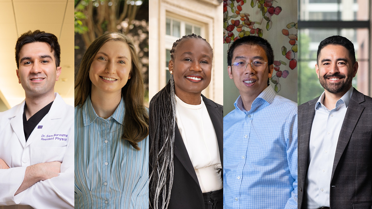 Sam Boroumand, Miranda Murray, Adati Tarfa, Wei Zhang, and Nick Capote portraits