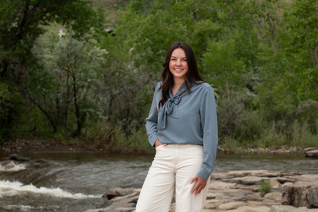 Amanda Nelsen portrait by a river