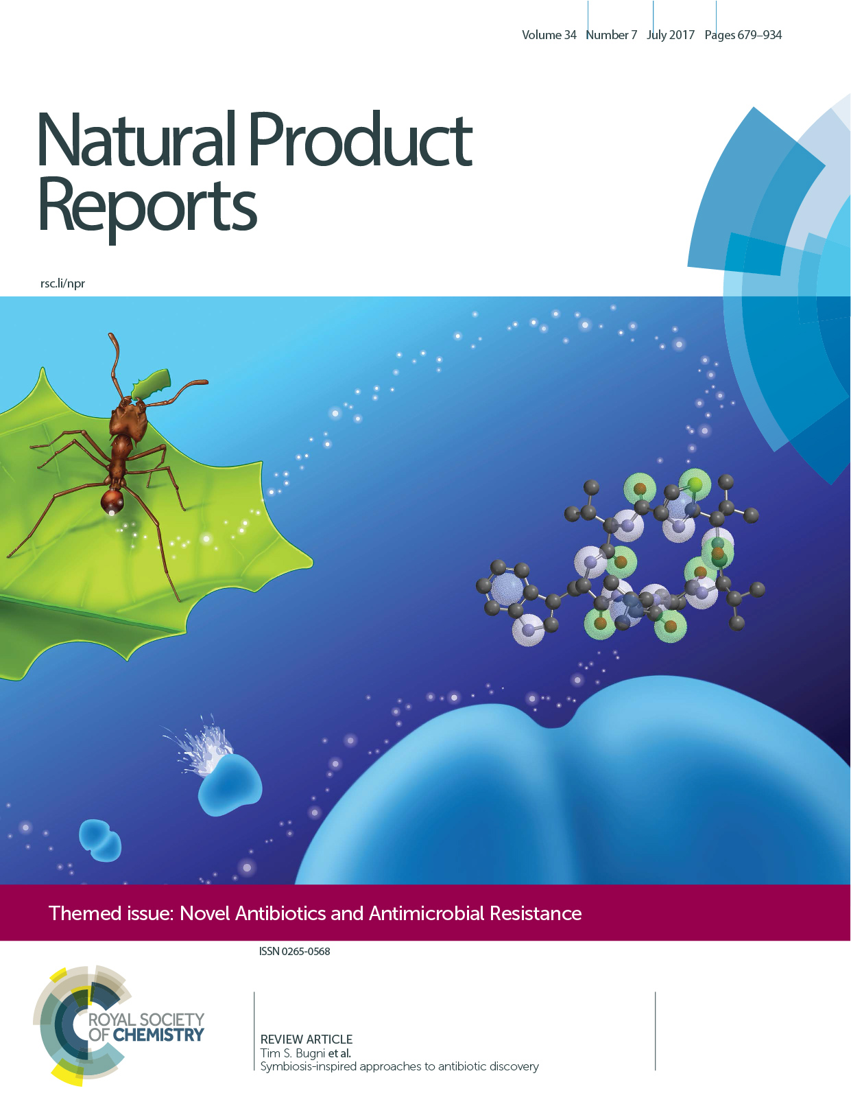 Natural Product Reports journal Volume 34 number 7 cover
