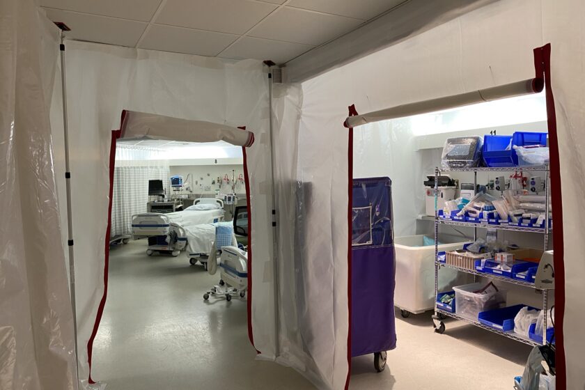 Aurora West Allis Medical Center's expanded ICU to handle COVID-19 patients.