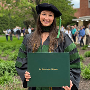 Steven Ebert's daughter in graduation regalia