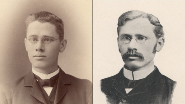 Portraits of Edward Kremers in 1886 and 1985