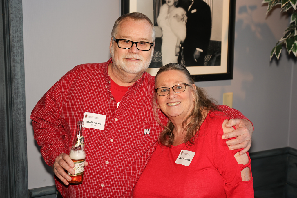 Scott and Debbie Hanna smile for a photo