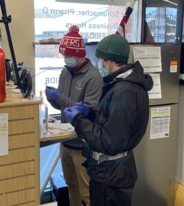 Third-year PharmD students Nick Olszewski and Alex Peterson-Weber 