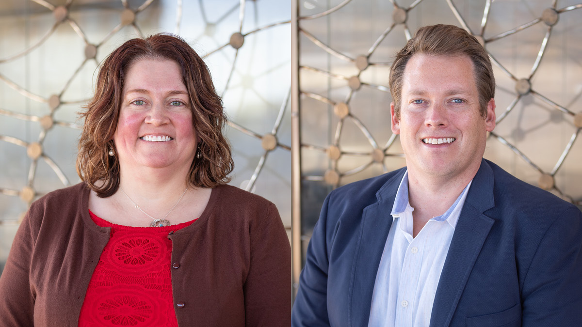 Portraits of Amy Kennedy and Joel Jones