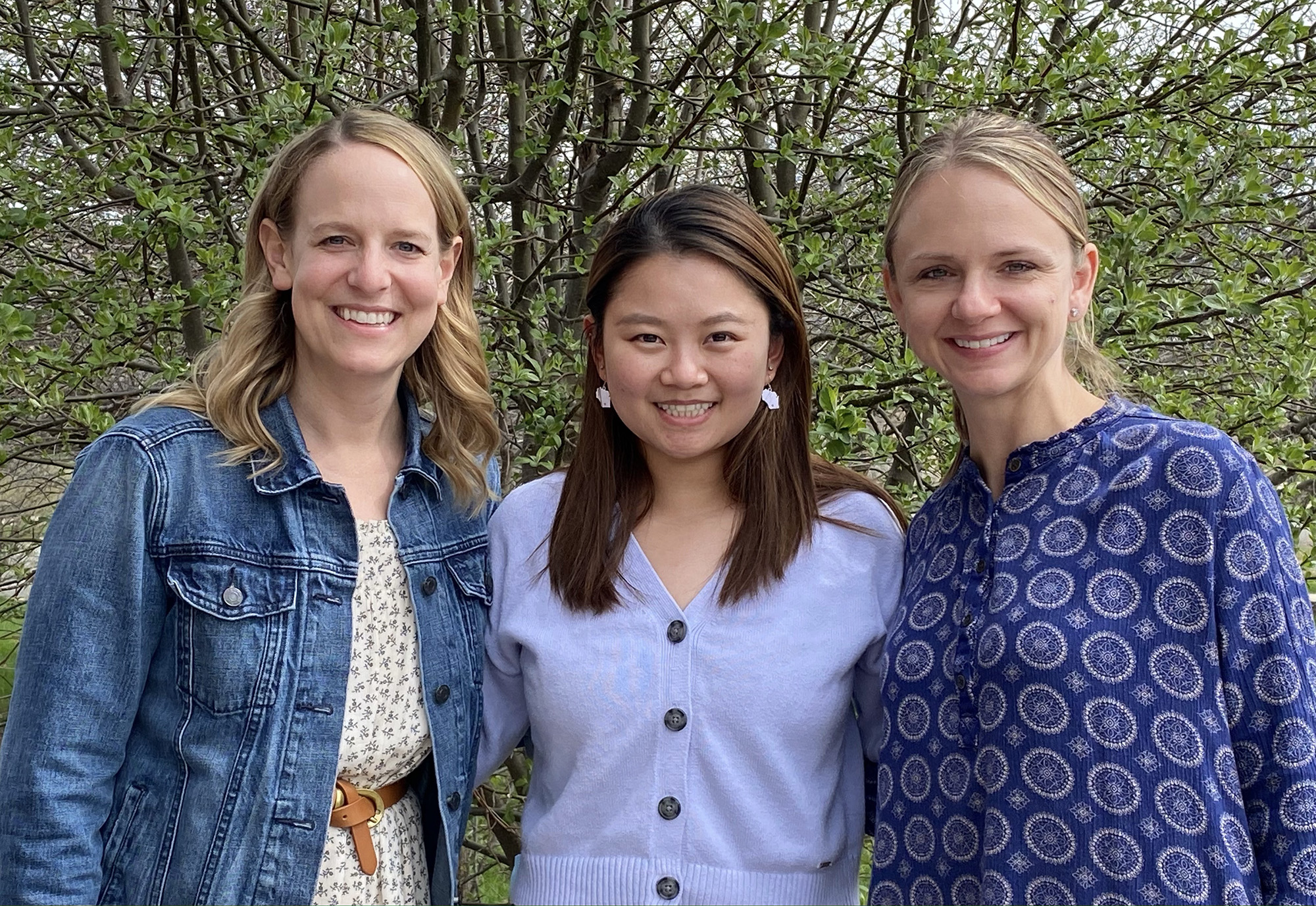 PharmD student Linda Zheng with preceptors Jocelyn Kerl (PharmD '12) and Erica Guetzlaff (PharmD '07)