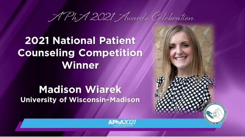 School of Pharmacy PharmD Student Wins National Patient Counseling ...