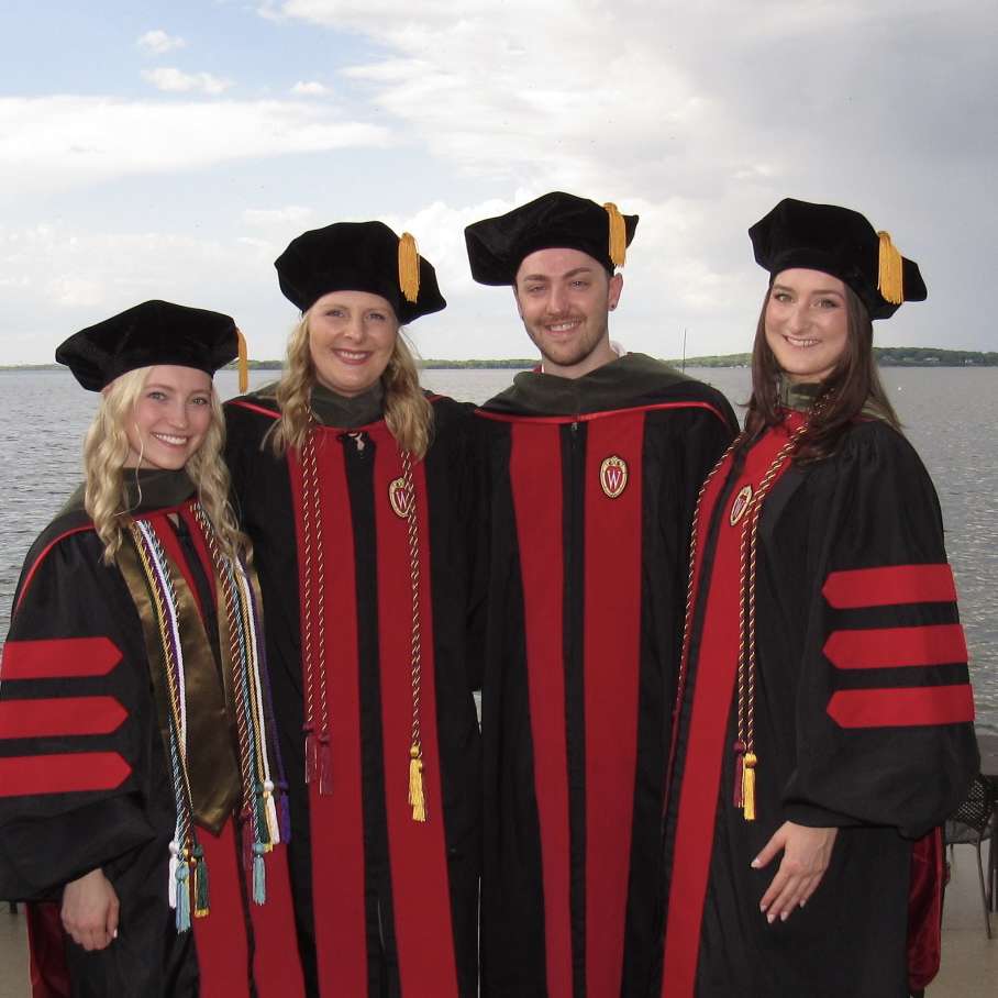 Madelyn Fischer and peers at graduation