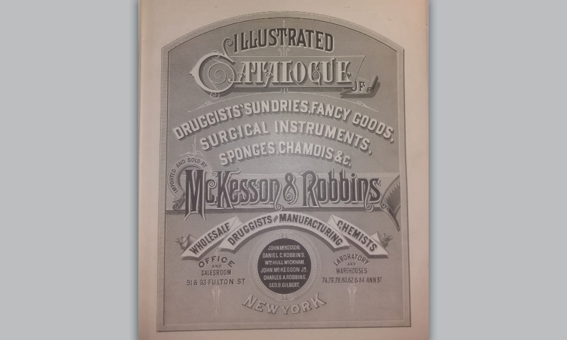 Vintage page labeled "Illustrated Catalogue" from McKesson & Robbins